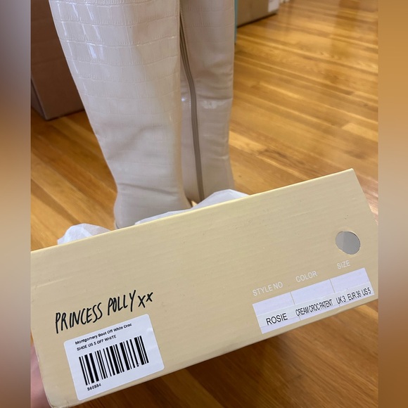 Princess Polly Montgomery Boot Off White Croc - Picture 3 of 4